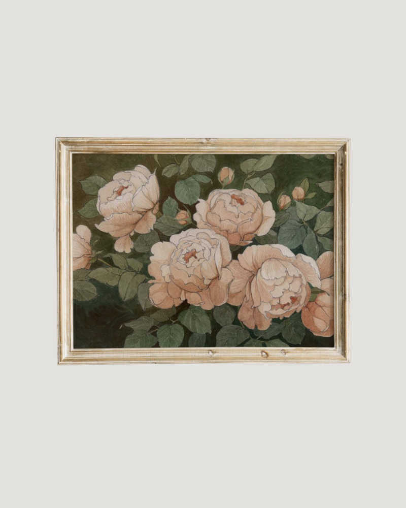 Roses in the Garden Art Print