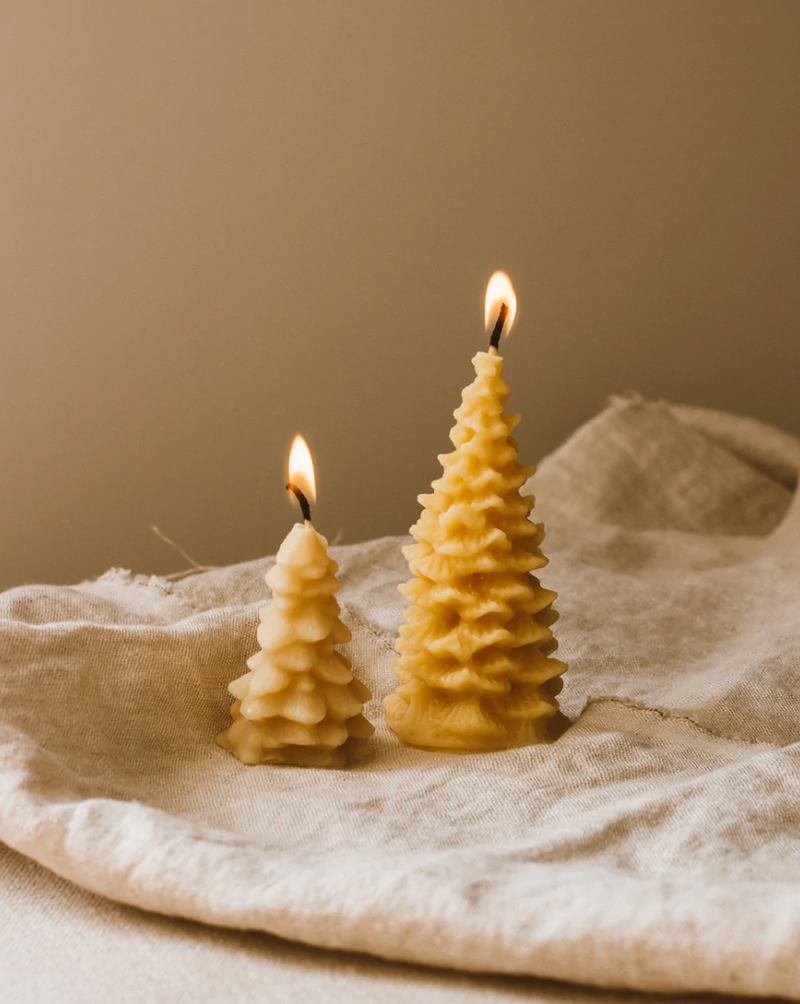 Beeswax Christmas Tree Candles