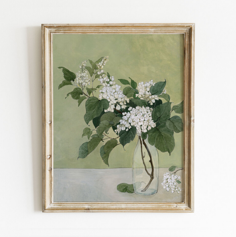 White Lilacs Art Print