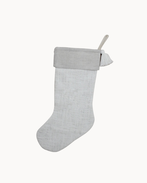 Hand Woven Stocking - Ivory