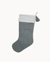 Hand Woven Stocking - Steel