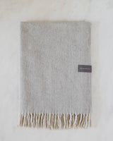 Silver Herringbone — Recycled Wool Blanket